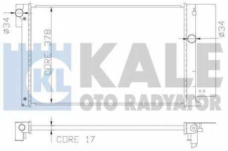 KALE TOYOTA Радиатор охлаждения Auris,Avensis,Corolla 1.3/1.6 06- Kale oto radyator 371900