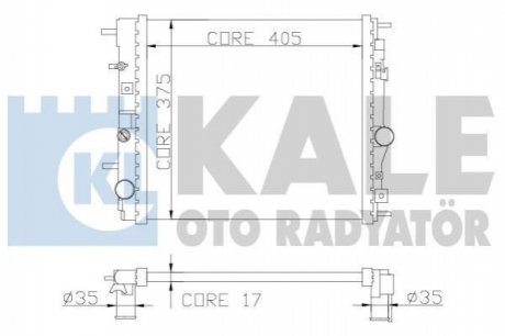 KALE MITSUBISHI Радиатор охлаждения Colt IV,Lancer V 1.3/1.6 92- Kale oto radyator 362500 (фото 1)