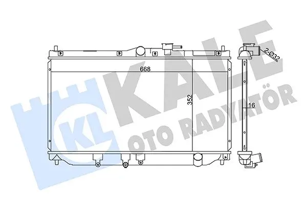 KALE HONDA Радиатор охлаждения Accord IV,V,Rover 600 1.9/2.2 90- Kale oto radyator 357700 (фото 1)