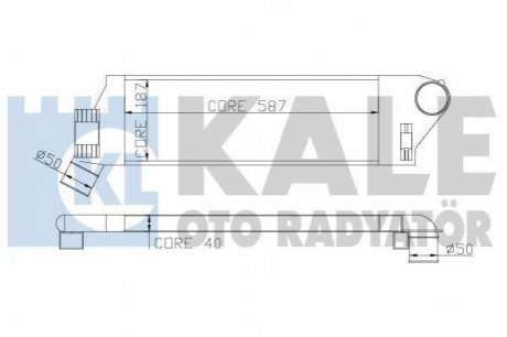KALE RENAULT Интеркулер Grand Scenic II,Megane II 1.5/1.9dCi 03- Kale oto radyator 348300 (фото 1)