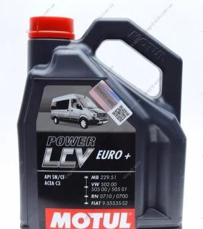 Масло моторное Power LCV Euro+ 5W-40 (5 л) Motul 872151