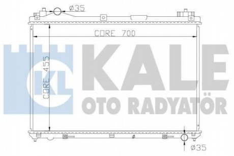 KALE SUZUKI Радиатор охлаждения Grand Vitara II 1.6/2.7/3.2 05- Kale oto radyator 365400