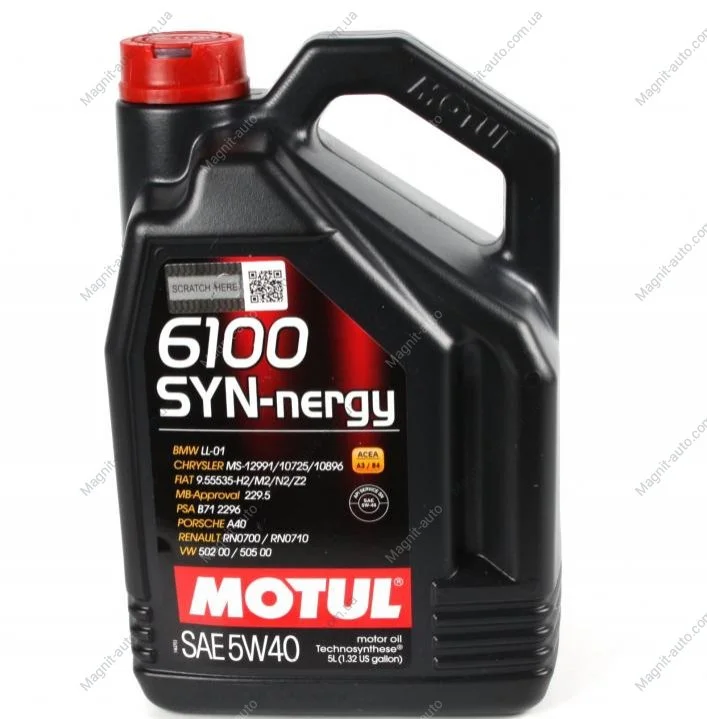 Масло моторне 6100 SYN-nergy 5W-40 (5 л) Motul 368351 (фото 1)