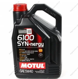 Масло моторное 6100 SYN-nergy 5W-40 (5 л) Motul 368351