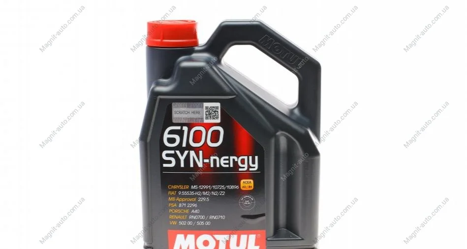 Масло моторне 6100 SYN-nergy 5W-40 (4 л) Motul 368350 (фото 1)