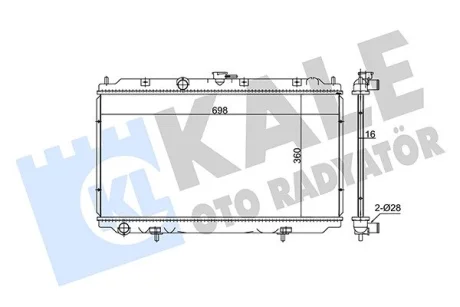 KALE NISSAN Радиатор охлаждения Almera II,Primera 1.5/1.8 00- Kale oto radyator 348640