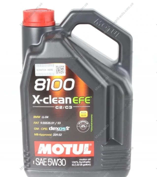Масло моторне 8100 X-clean EFE 5W-30 (5 л) Motul 814051 (фото 1)