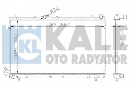 KALE HYUNDAI Радиатор охлаждения Coupe,Lantra II 1.5/2.0 96- Kale oto radyator 372400