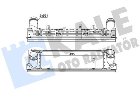 Інтеркулер BMW 1 F20, 3 F30 (11-19) 1.6i, 2.0i, 1.6D, 2.0D KALE OTO RADYATOR Kale oto radyator 344825