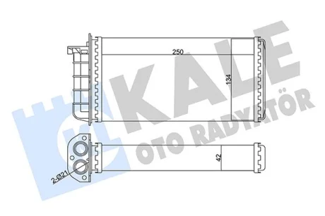 KALE FIAT Радиатор отопления Bravo,Marea,Alfa Romeo 145/146 Kale oto radyator 346340
