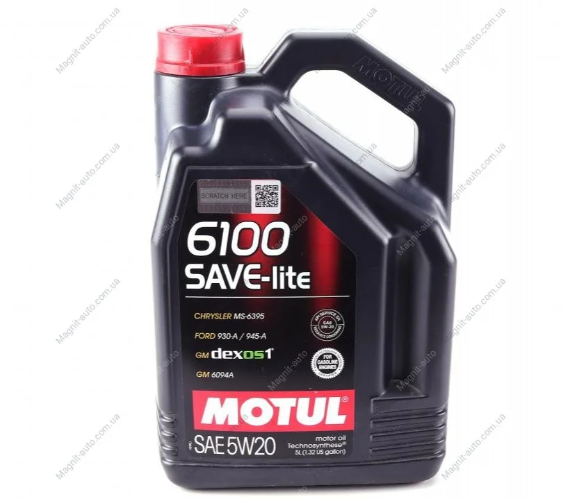 Масло моторное 6100 Save-Lite 5W-20 (5 л) Motul 841351 (фото 1)