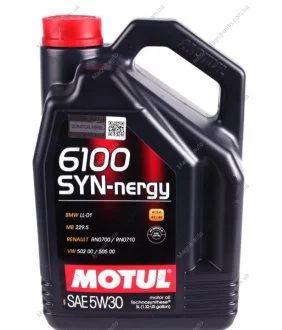 Масло моторное 6100 SYN-nergy 5W-30 (5 л) Motul 838351