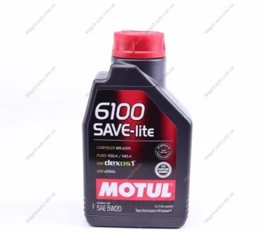 Масло моторне 6100 Save-Lite 5W-20 (1 л) Motul 841311