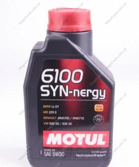 Масло моторное 6100 SYN-nergy 5W-30 (1 л) Motul 838311