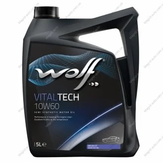 Олія моторна Vitaltech 10W-60 (5 л) Wolf 8314926