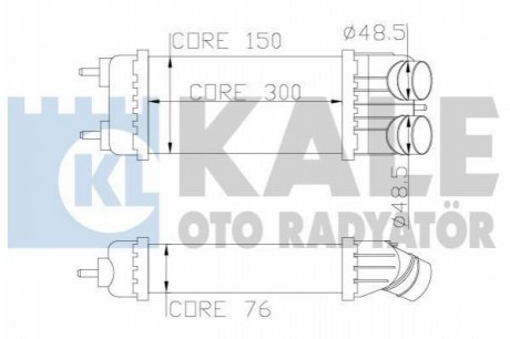 KALE CITROEN Интеркулер C2/3,Peugeot 1007,207 1.6HDI 05- Kale oto radyator 343700 (фото 1)