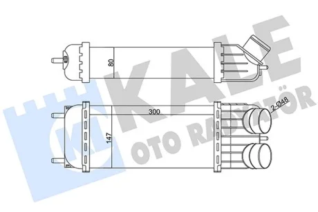 KALE CITROEN Интеркулер C2/3,Peugeot 1007,207 1.6HDI 05- Kale oto radyator 343700