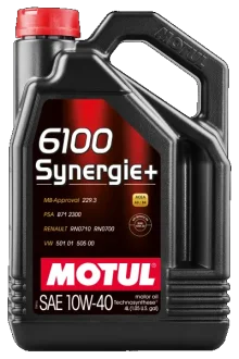Масло моторное 6100 Synergie + SAE 10W40 4L Motul 109463 (фото 1)