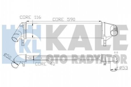 KALE RENAULT Интеркулер Duster,Logan,Sandero 1.5dCi 06- Kale oto radyator 345085