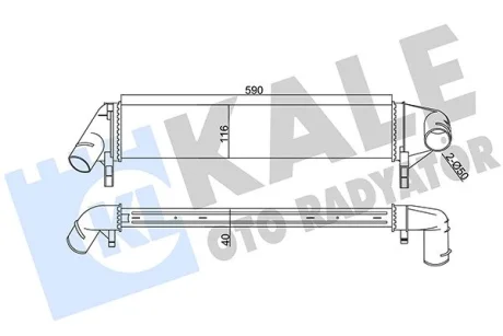Інтеркулер (590x116x40) Renault Logan (05-), Duster (10-) 1.5 dCi KALE OTO RADYATOR Kale oto radyator 345085