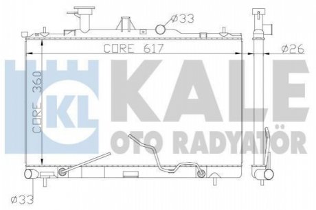 KALE HYUNDAI Радиатор охлаждения Matriz 1.5CRDi/1.8 01- Kale oto radyator 369700 (фото 1)