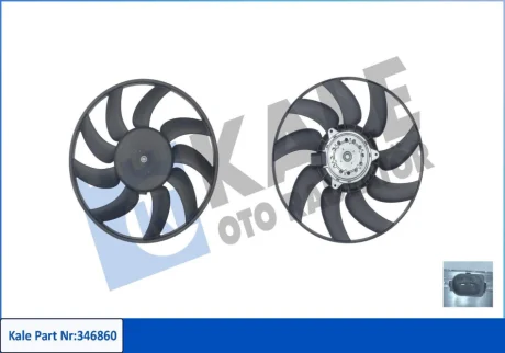 KALE VW Вентилятор радиатора Audi A4 07-,A5/6/7,Q5,Seat Kale oto radyator 346860