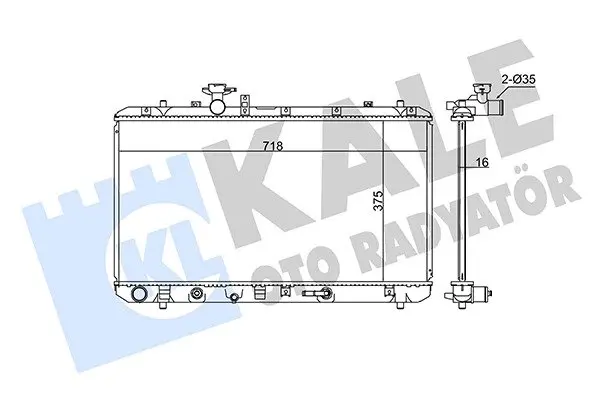 Радіатор охолодження двигуна (паяний) Suzuki SX4 (06-) АКПП, 1.6 VVT KALE OTO RADYATOR Kale oto radyator 342120 (фото 1)
