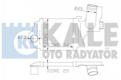 KALE RENAULT Интеркулер Clio II,Symbol 1.5/1.9dCi 00- Kale oto radyator 348100 (фото 1)