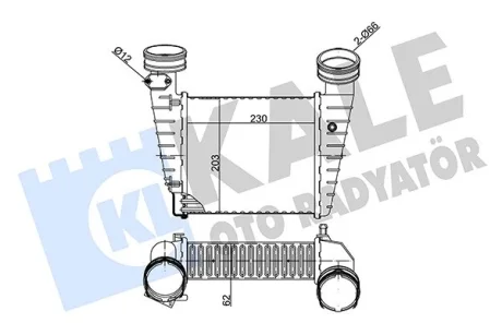KALE VW Интеркулер Passat,Skoda SuperB I 1.8T 20V 00- Kale oto radyator 342375