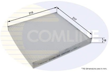 - Фільтр салону (аналогWP9026/LA477) Comline EKF189