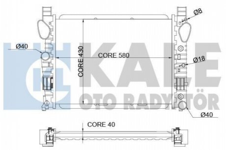 KALE DB Радиатор охлаждения S-Class W220 3.2/6.0 99- Kale oto radyator 351800