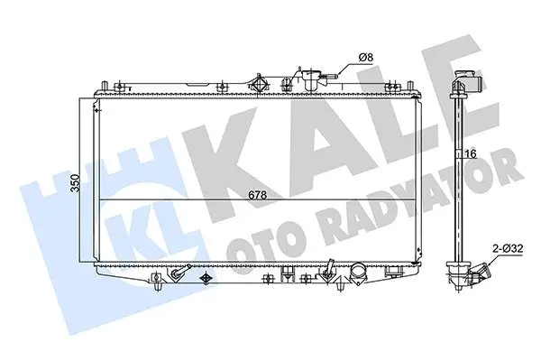 KALE HONDA Радиатор охлаждения Accord VI 1.6/2.3 98- Kale oto radyator 347585 (фото 1)
