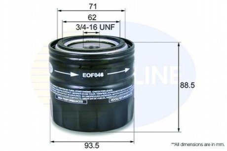 - Фільтр оливи (аналогWL7067/OC383) Comline EOF046
