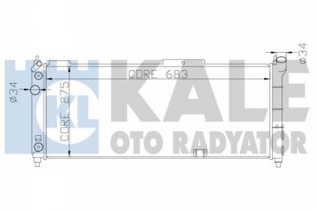 KALE OPEL Радиатор охлаждения Combo,Corsa B 1.2/1.6 Kale oto radyator 371100 (фото 1)