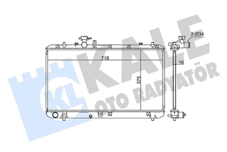 KALE FIAT Радиатор охлаждения Sedici,Suzuki SX4 1.6 Kale oto radyator 342125