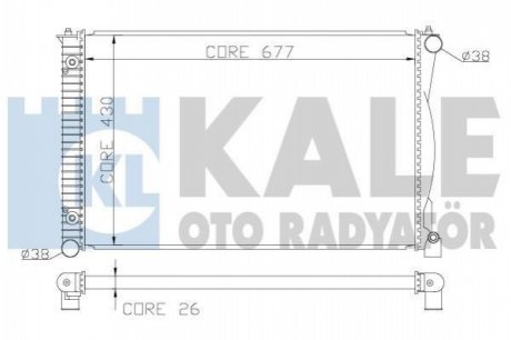 KALE VW Радиатор охлаждения Audi A6 2.7/3.0TDI 04- Kale oto radyator 367800 (фото 1)