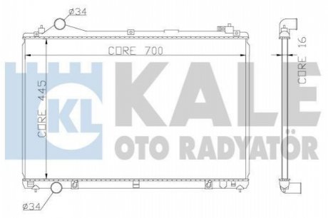 KALE NISSAN Радиатор охлаждения Pathfinder 3.3 97- Kale oto radyator 362600 (фото 1)