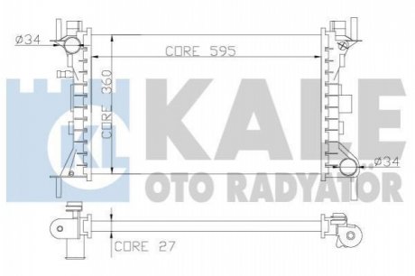 KALE FORD Радиатор охлаждения Focus 1.8DI/TDCi 99- Kale oto radyator 349700