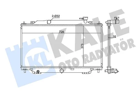 Радіатор охолодження двигуна (паяний) Mazda 3 (13-) 1.5i, 1.6i, 2.0i KALE OTO RADYATOR Kale oto radyator 347915