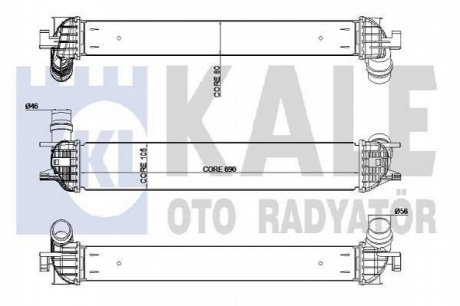 KALE RENAULT Интеркулер Laguna III 1.5/2.0dCi 07- Kale oto radyator 342385