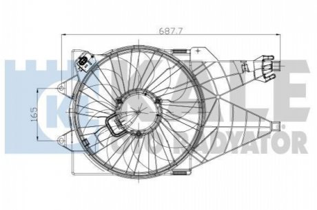 KALE FIAT Вентилятор радиатора Linea 1.3/1.6d 07- Kale oto radyator 195420