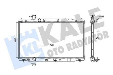 KALE HONDA Радиатор охлаждения CR-V III 2.0 07- Kale oto radyator 347720