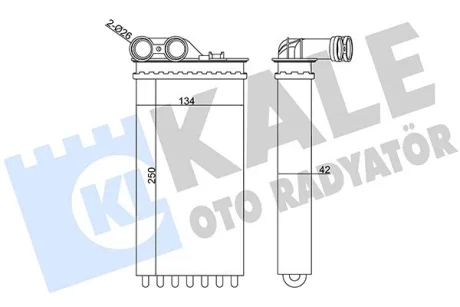 KALE CITROEN Радиатор отопления C4 I,Peugeot 307 Kale oto radyator 346280