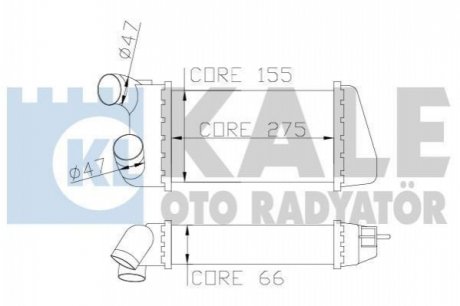 KALE CITROEN Интеркулер C2/3,Peugeot 1007 1.4HDI Kale oto radyator 344100