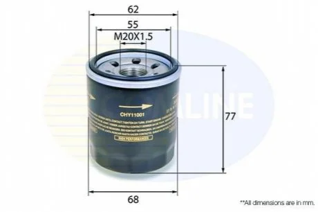 - Фільтр оливи (аналогWL7200) Comline CHY11001