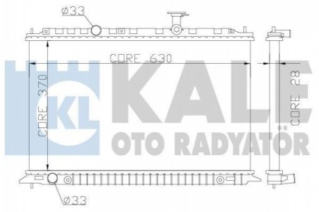KALE KIA Радиатор охлаждения Rio II 1.4/1.6 05- Kale oto radyator 359100