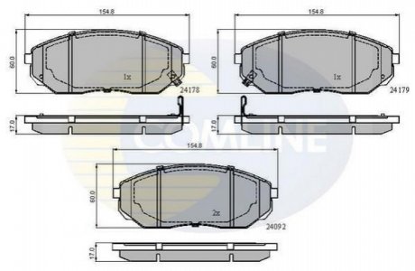 - Гальмівні колодки до дисків Comline CBP31178