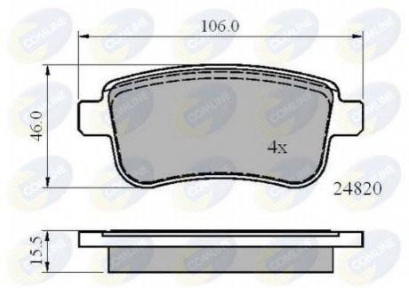 - Гальмівні колодки до дисків Comline CBP02014