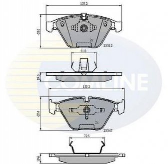 - Гальмівні колодки до дисків Comline CBP02033 (фото 1)