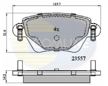 - Гальмівні колодки до дисків Comline CBP01114